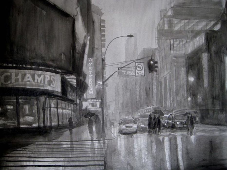 Champs 'New York' Drawing (Sold)