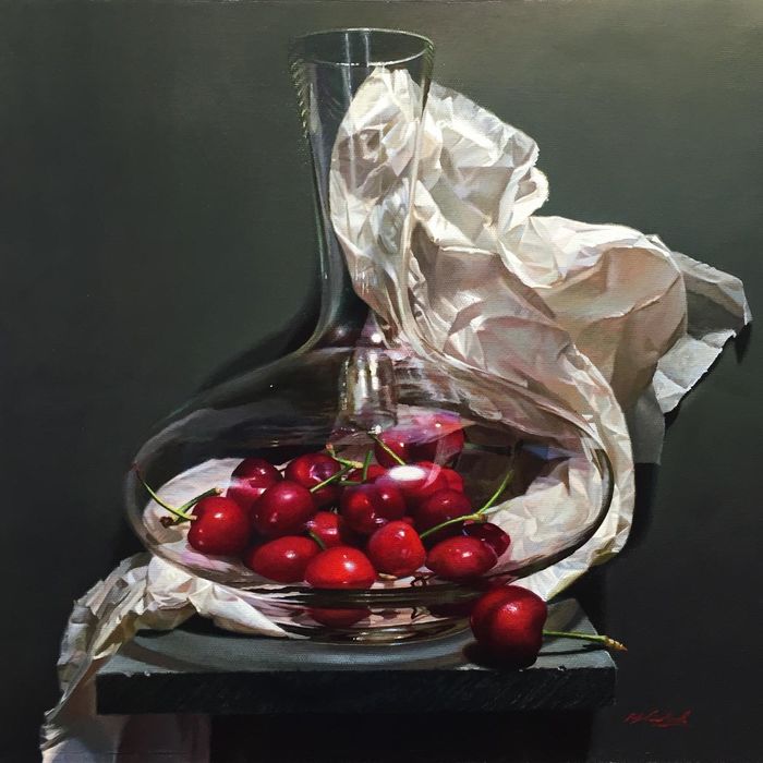 Cherries With Decanter (SOLD)