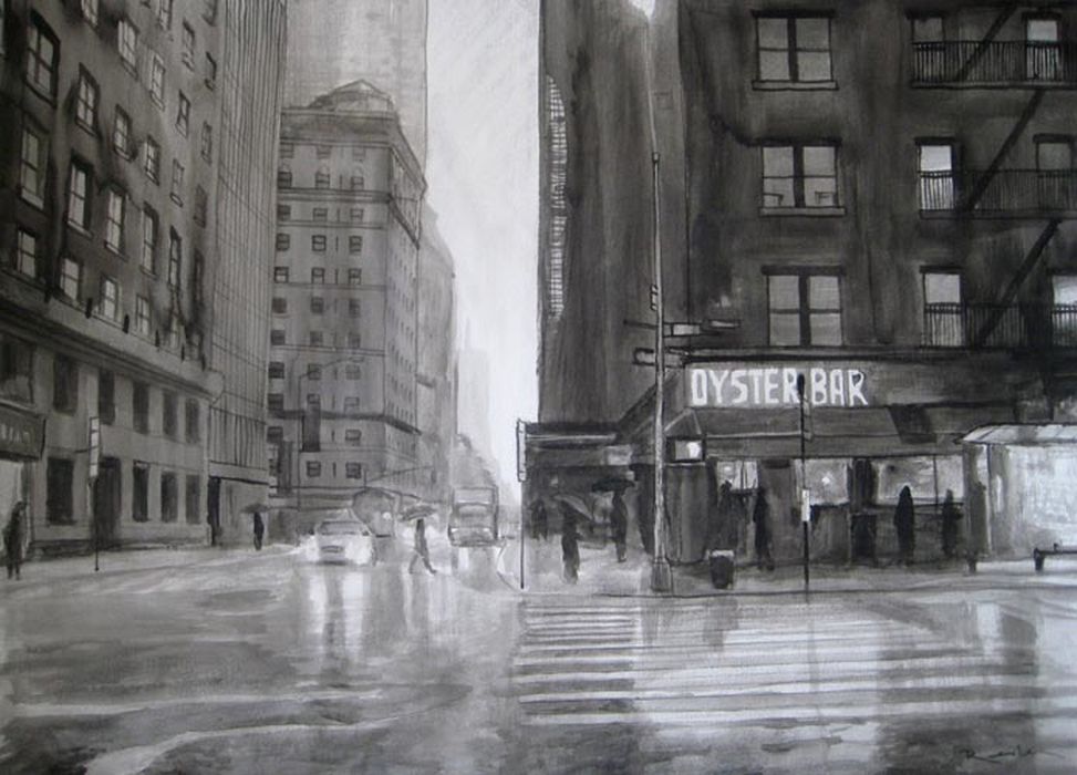 Oyster Bar 'New York' Drawing (Sold)